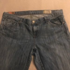 Gap 1969 distressed color jeans
